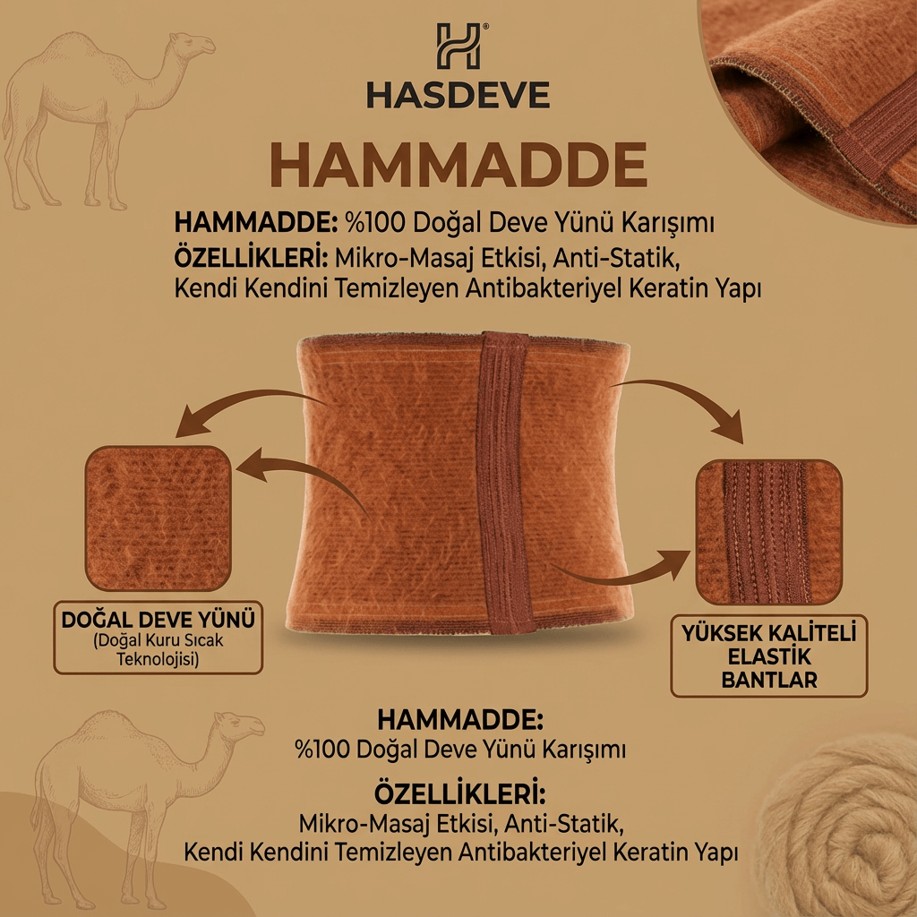 Deve Tüyü Yün Bel Korsesi