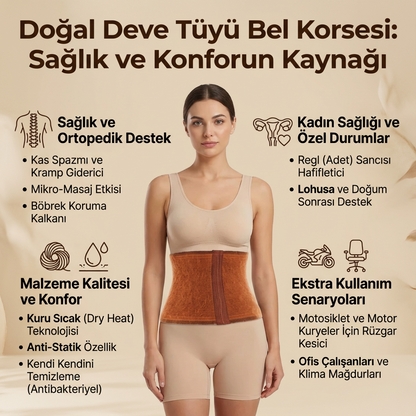 Deve Tüyü Yün Bel Korsesi