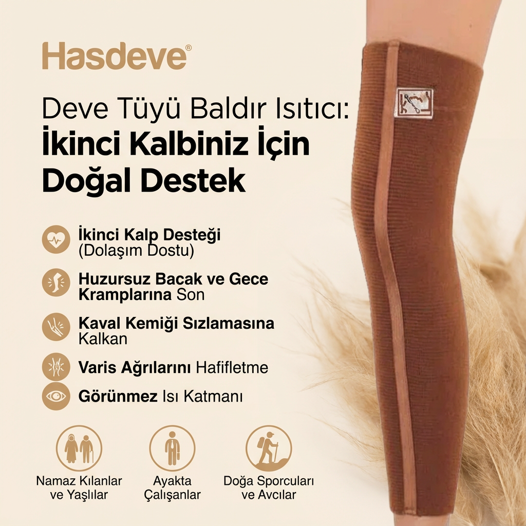 Deve Tüyü Termal Bacak Isıtıcı