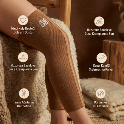 Deve Tüyü Termal Bacak Isıtıcı